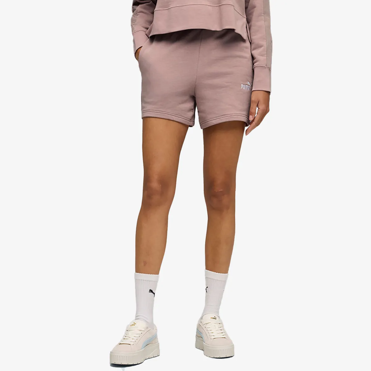 Ženski šorc Puma Ess small no. 1 logo 5'' high-waist shorts tr (s)