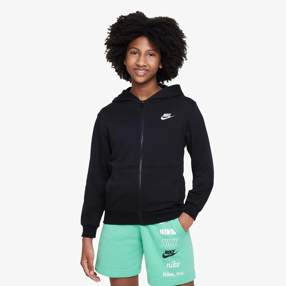 Dečiji duks Nike K nsw club ft hd fz ls lbr