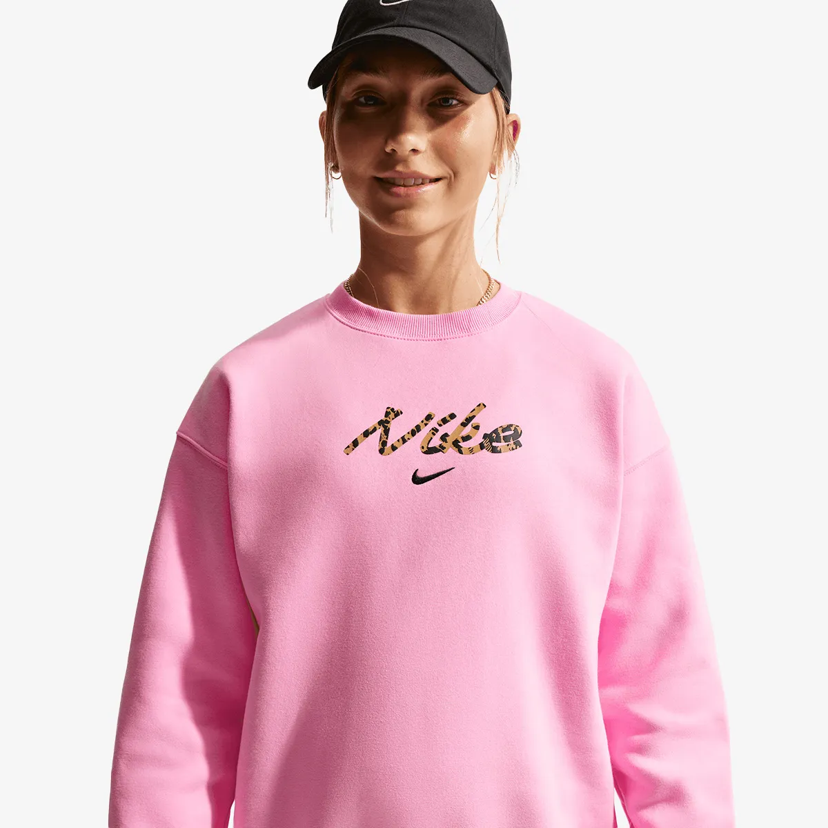 NIKE Majica dugih rukava G NSW STDIO FLC OVRSZD CRW AOP
