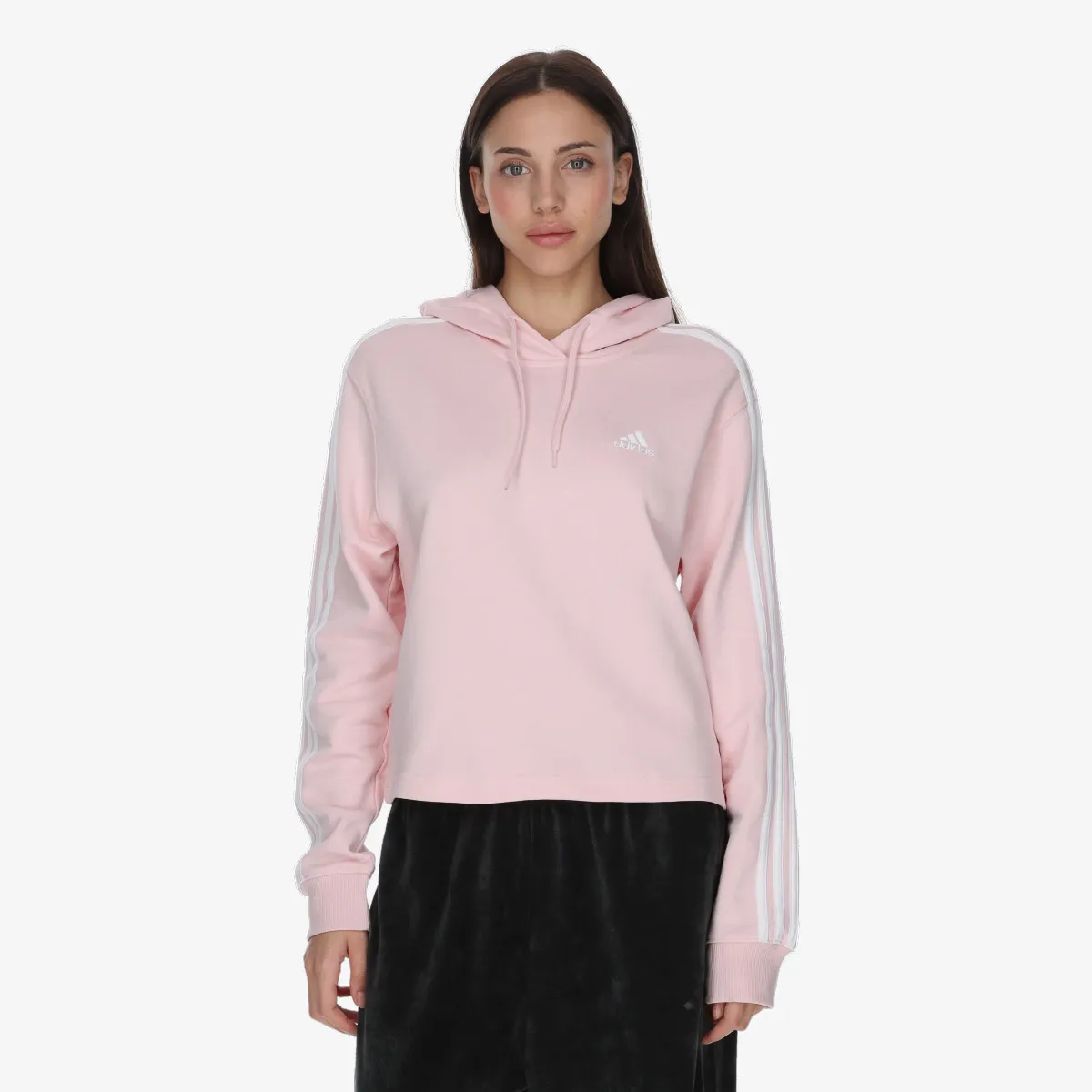 ADIDAS Duks sa kapuljačom women's crop hoodie essentials 3s W