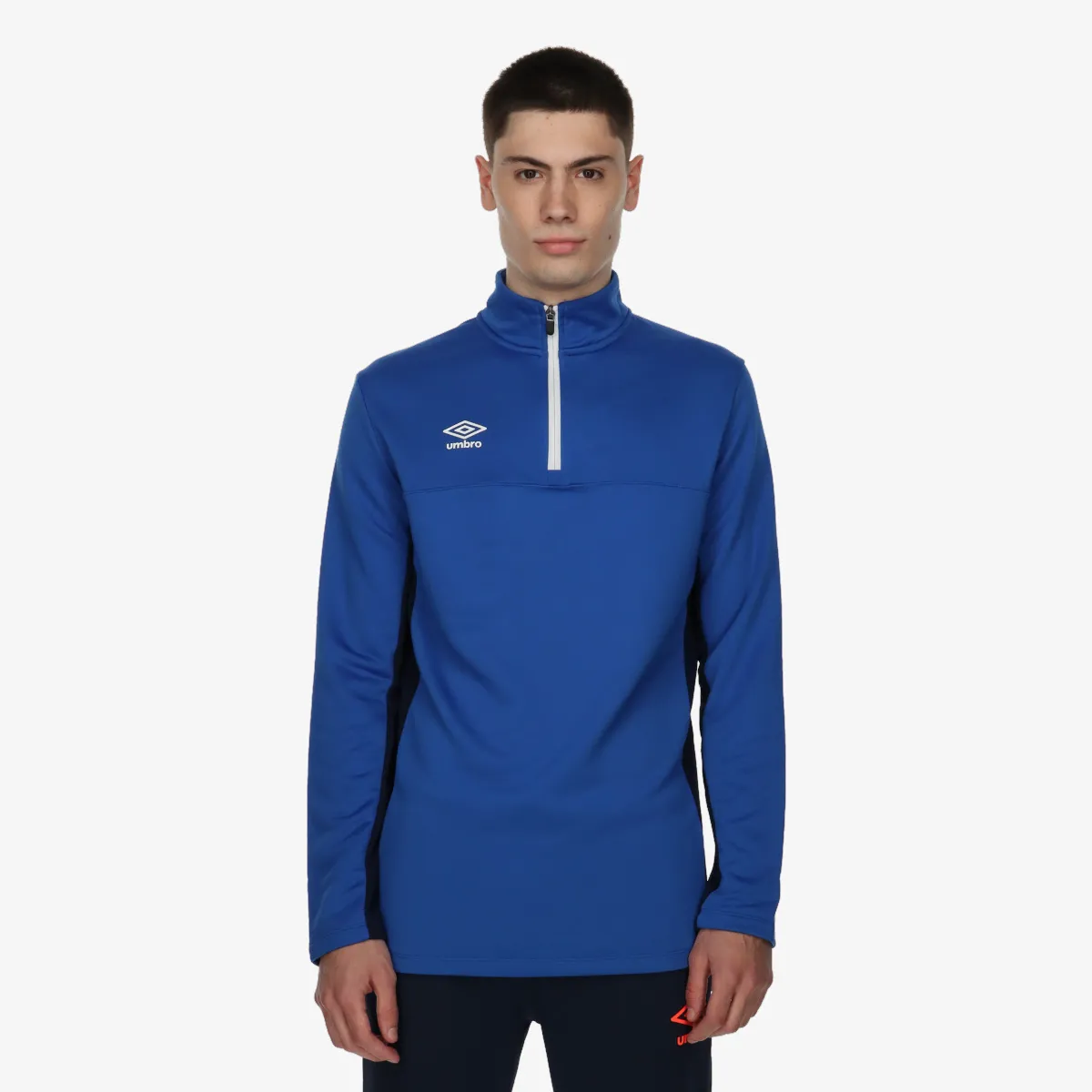Umbro FW TRAINING HALF ZIP TOP - JNR - Gyerek felső - sötétkék