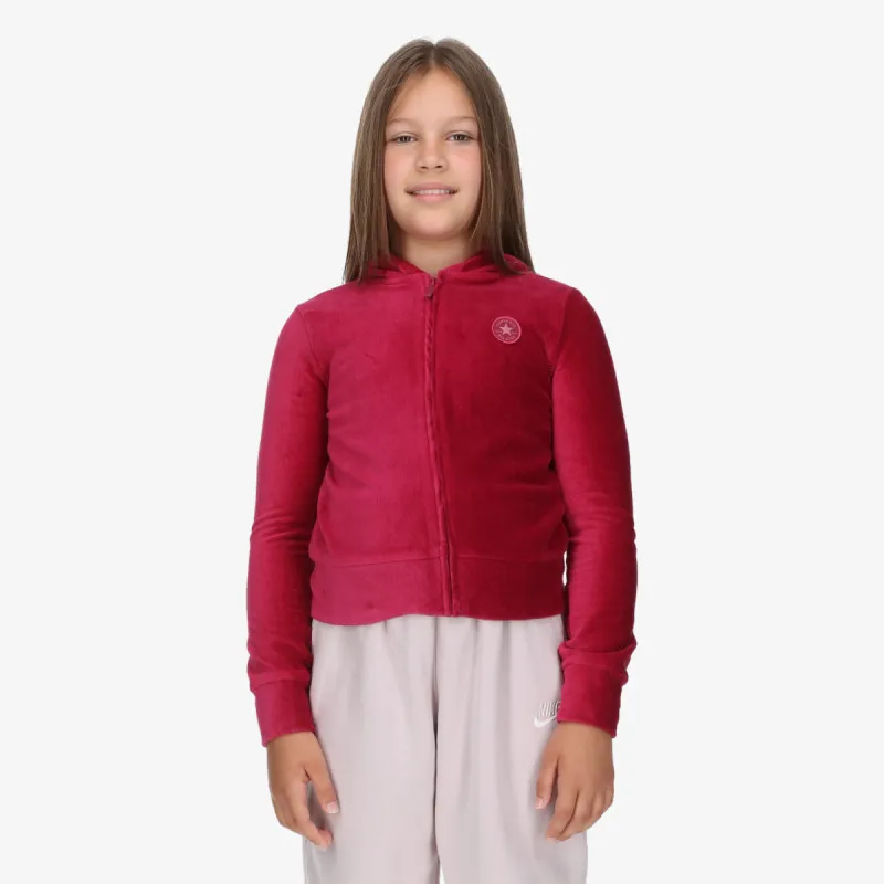 CONVERSE Dukserica CNVG RIBBED VELOUR FULL ZIP