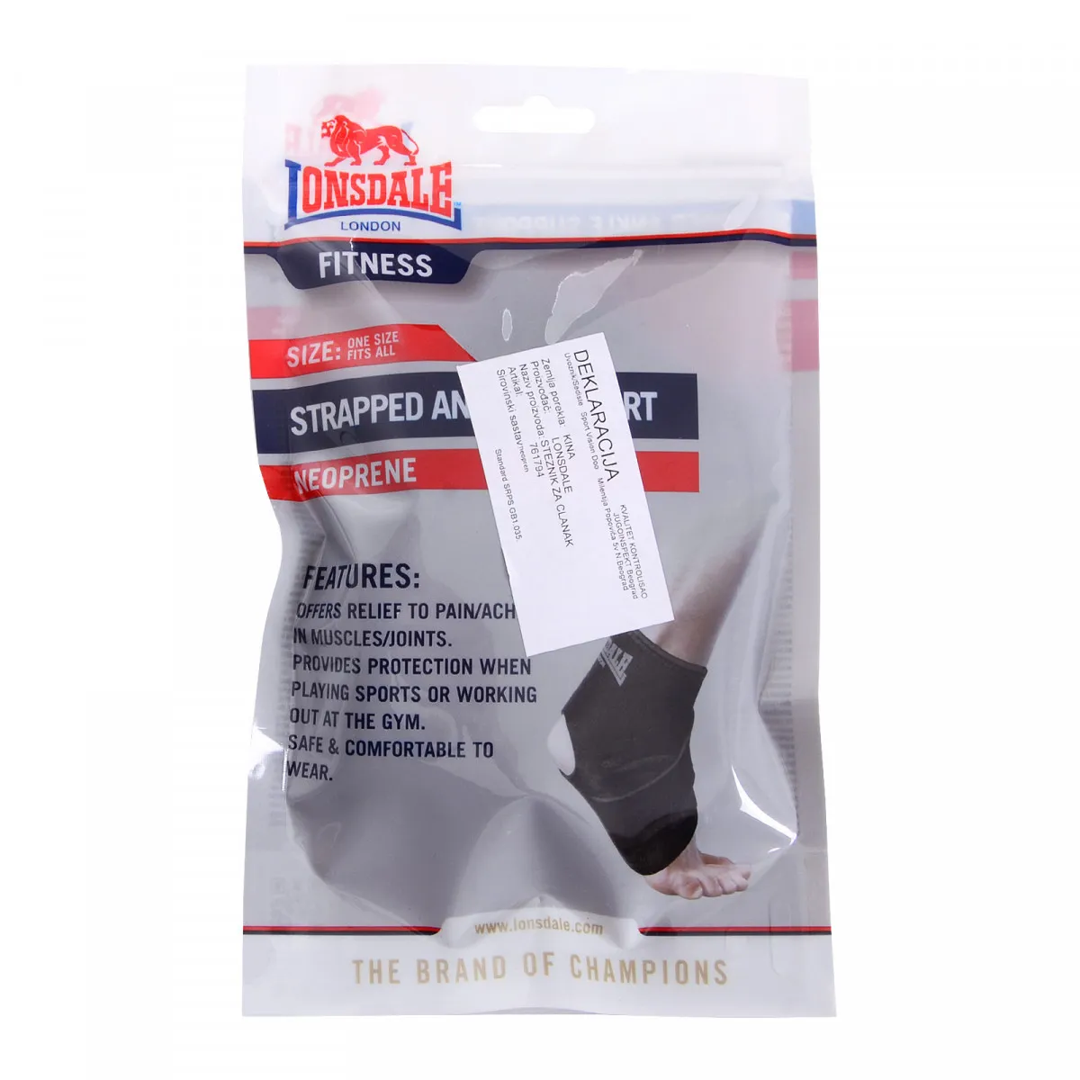 LONSDALE Steznik LONSDALE STRAP AKLE SUP62 BLACK -