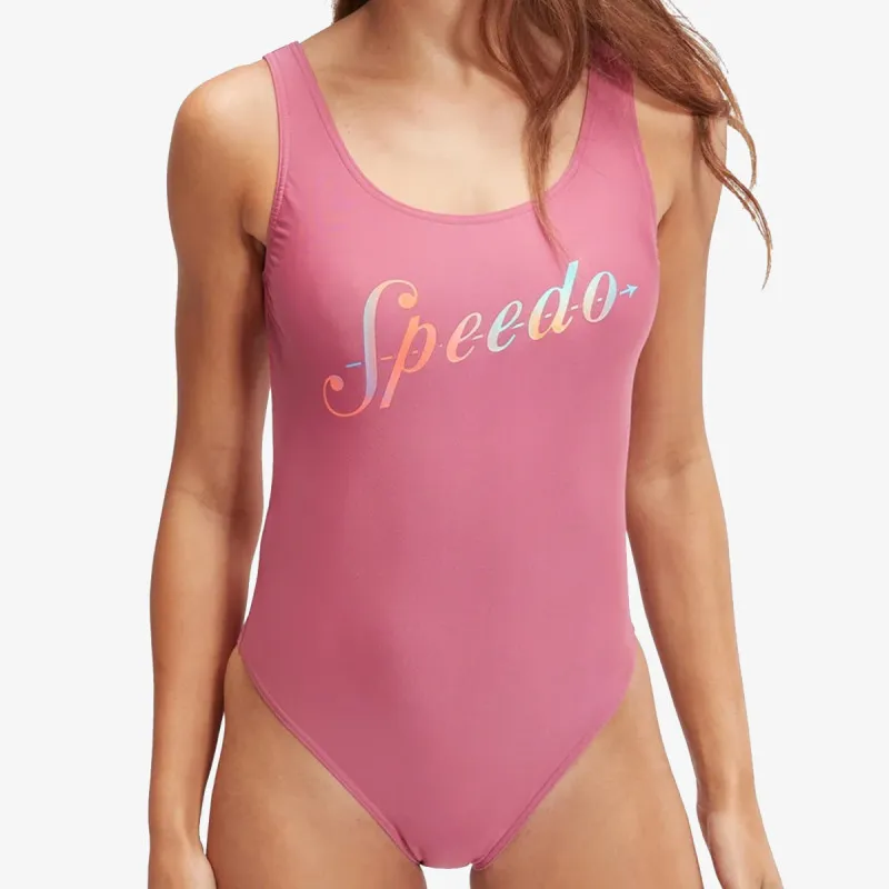 SPEEDO Kupaći kostim 1-delni LOGO DEEP UBK 1PC PT AF PINK