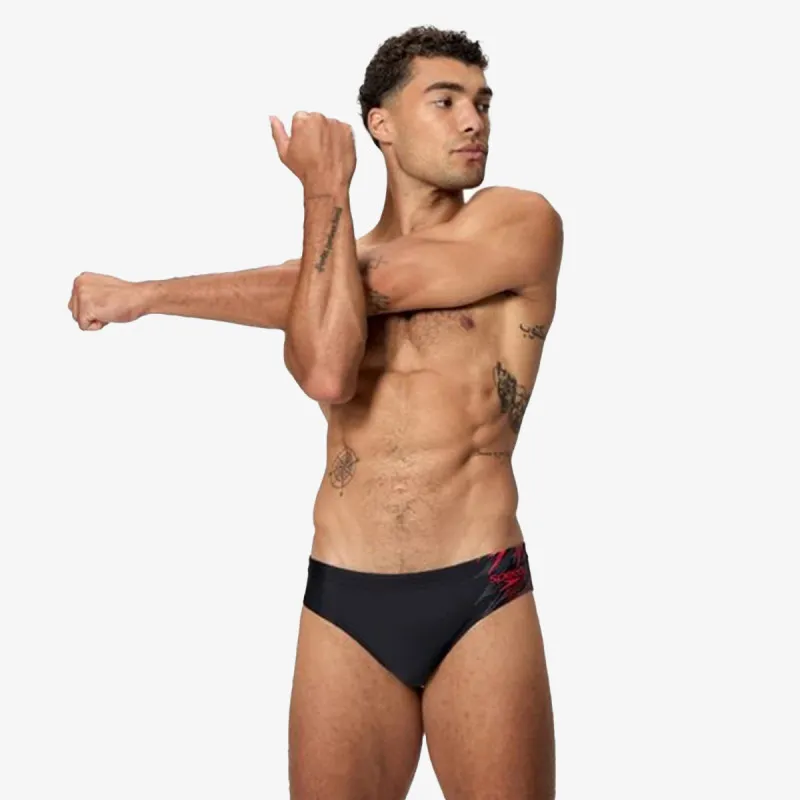 SPEEDO Kupaće gaće MEDLY LOGO BRIEF 7CM NVY/BLU 