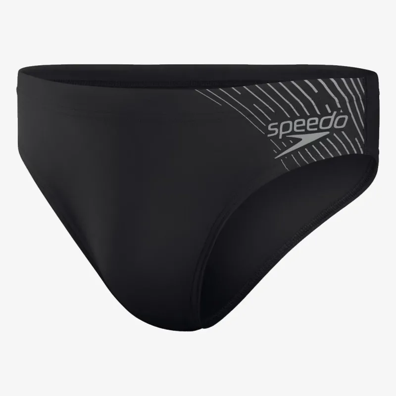 SPEEDO Kupaće gaće MEDLEY LOGO 7CM BRF AM BLACK/GREY 