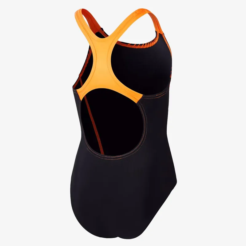 SPEEDO Kupaći kostim 1-delni MEDLEY LOGO MDLT JF BLACK/ORANGE