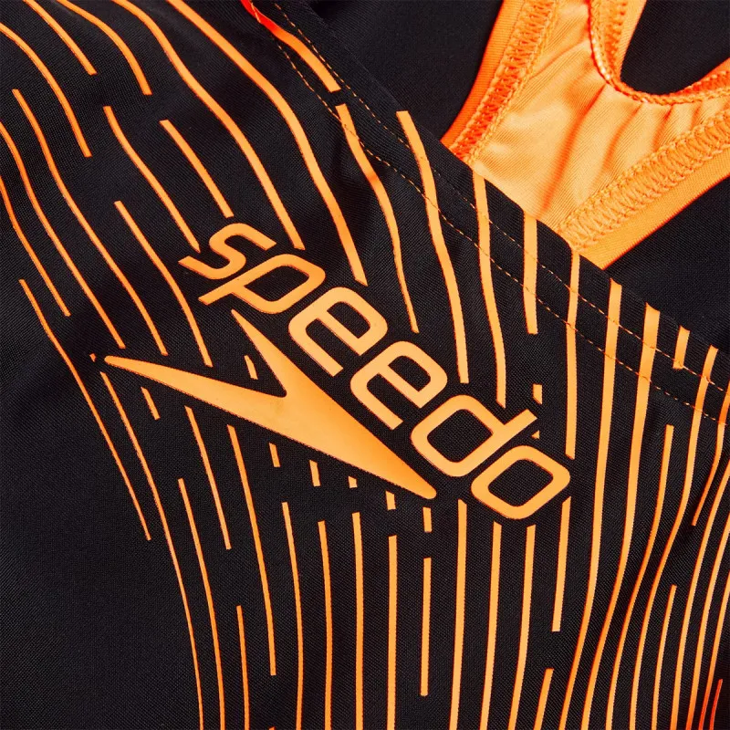 SPEEDO Kupaći kostim 1-delni MEDLEY LOGO MDLT JF BLACK/ORANGE