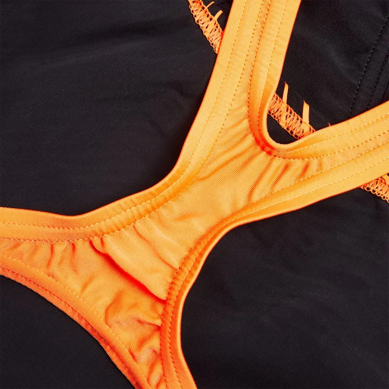SPEEDO Kupaći kostim 1-delni MEDLEY LOGO MDLT JF BLACK/ORANGE