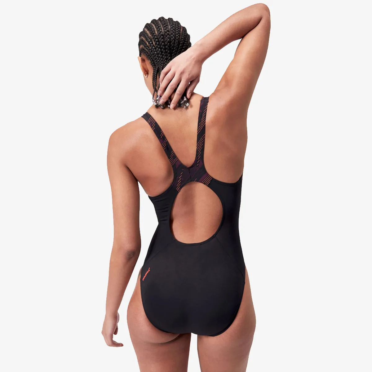 SPEEDO Kupaći kostim 1-delni HYPERBOOM SPL MSBK AF BLACK/PURPLE