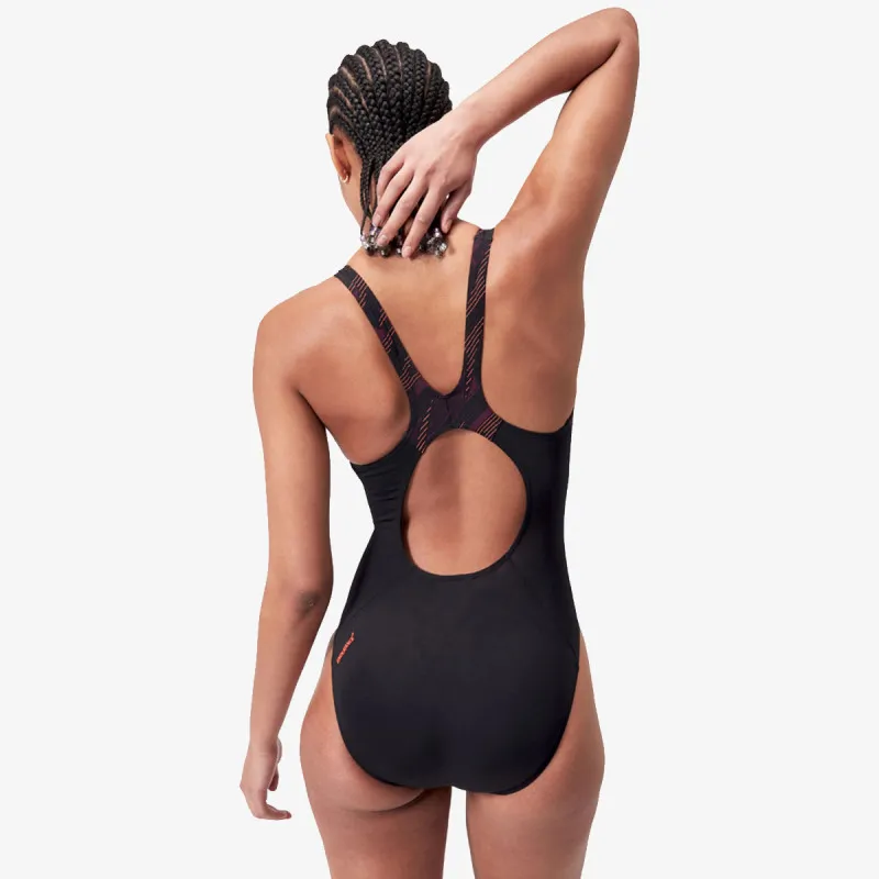 SPEEDO Kupaći kostim 1-delni HYPERBOOM SPL MSBK AF BLACK/PURPLE