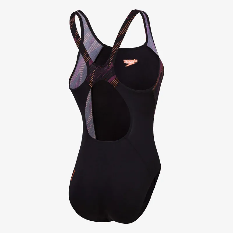 SPEEDO Kupaći kostim 1-delni HYPERBOOM SPL MSBK AF BLACK/PURPLE