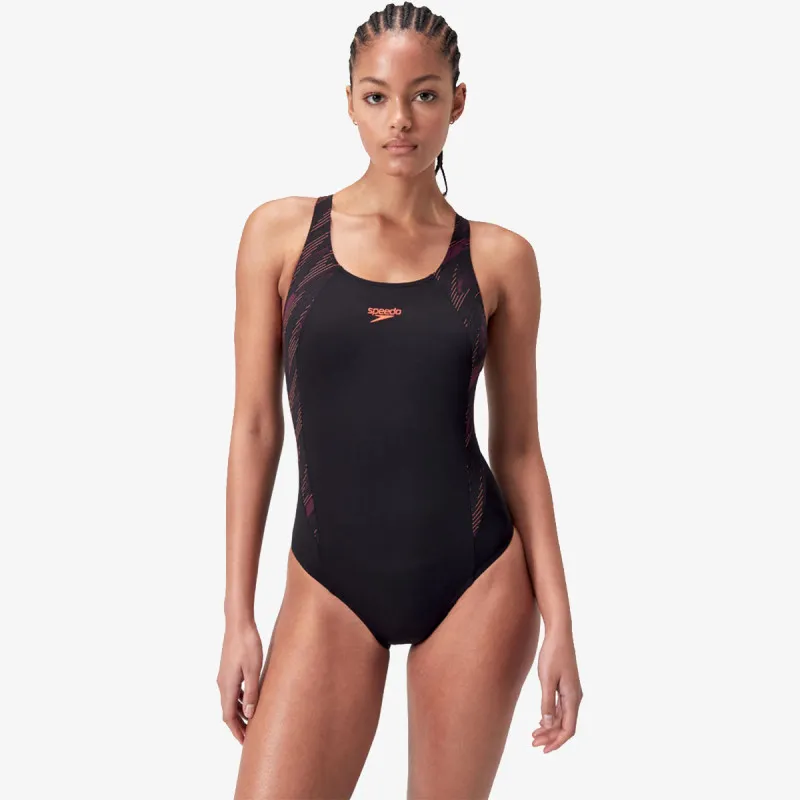 SPEEDO Kupaći kostim 1-delni HYPERBOOM SPL MSBK AF BLACK/PURPLE