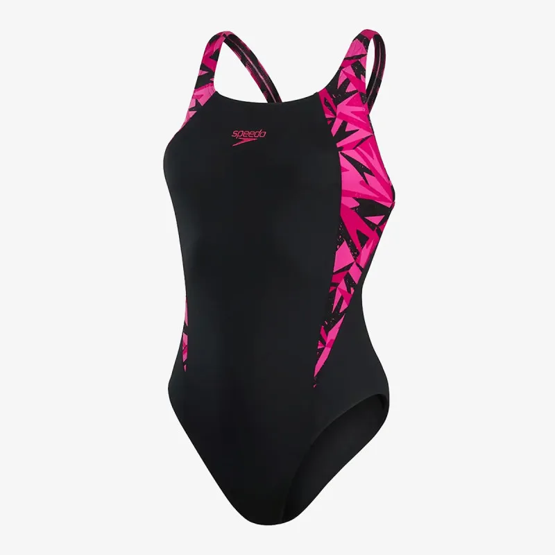 SPEEDO Kupaći kostim 1-delni HYPERBOOM SPL MSBK AF BLACK/PINK 