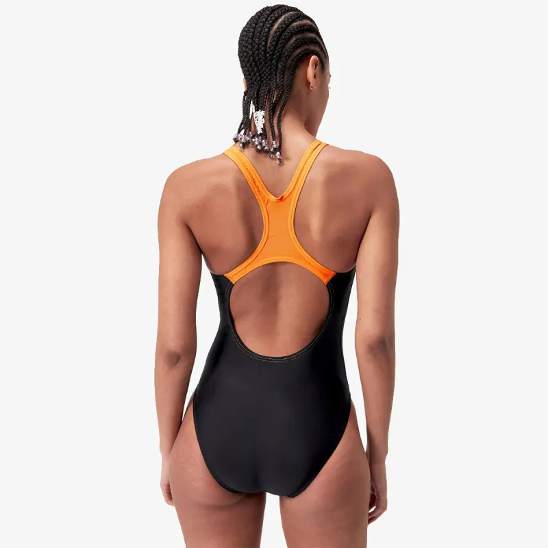 SPEEDO Kupaći kostim 1-delni MEDLEY LOGO MDLT AF BLACK/ORANGE