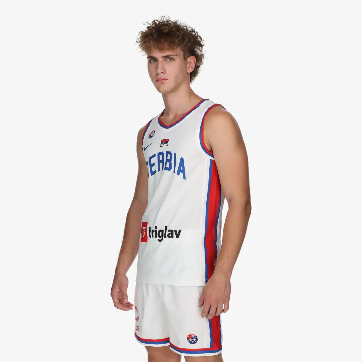 NIKE Dres SR M NK TM BB JSY AW-WHITE/ROYAL BLUE/UN 