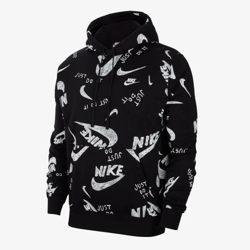 NIKE Dukserica M NSW CLUB HOODIE PO BB AOP 1
