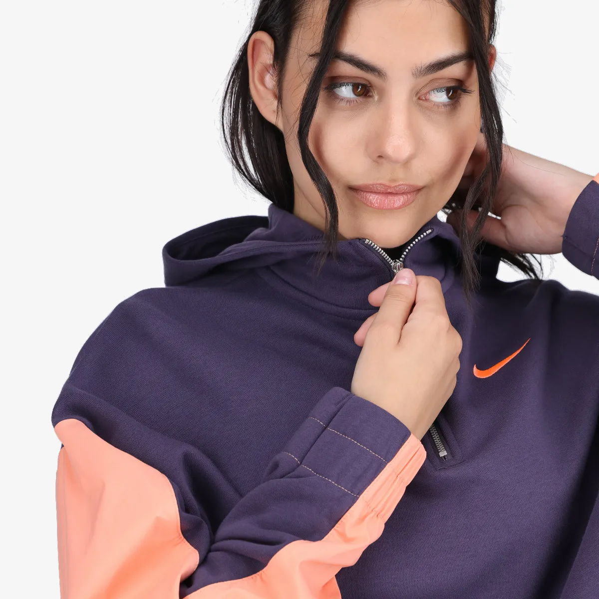 NIKE Dukserica W NSW ICN CLSH HOODIE QZ MIX