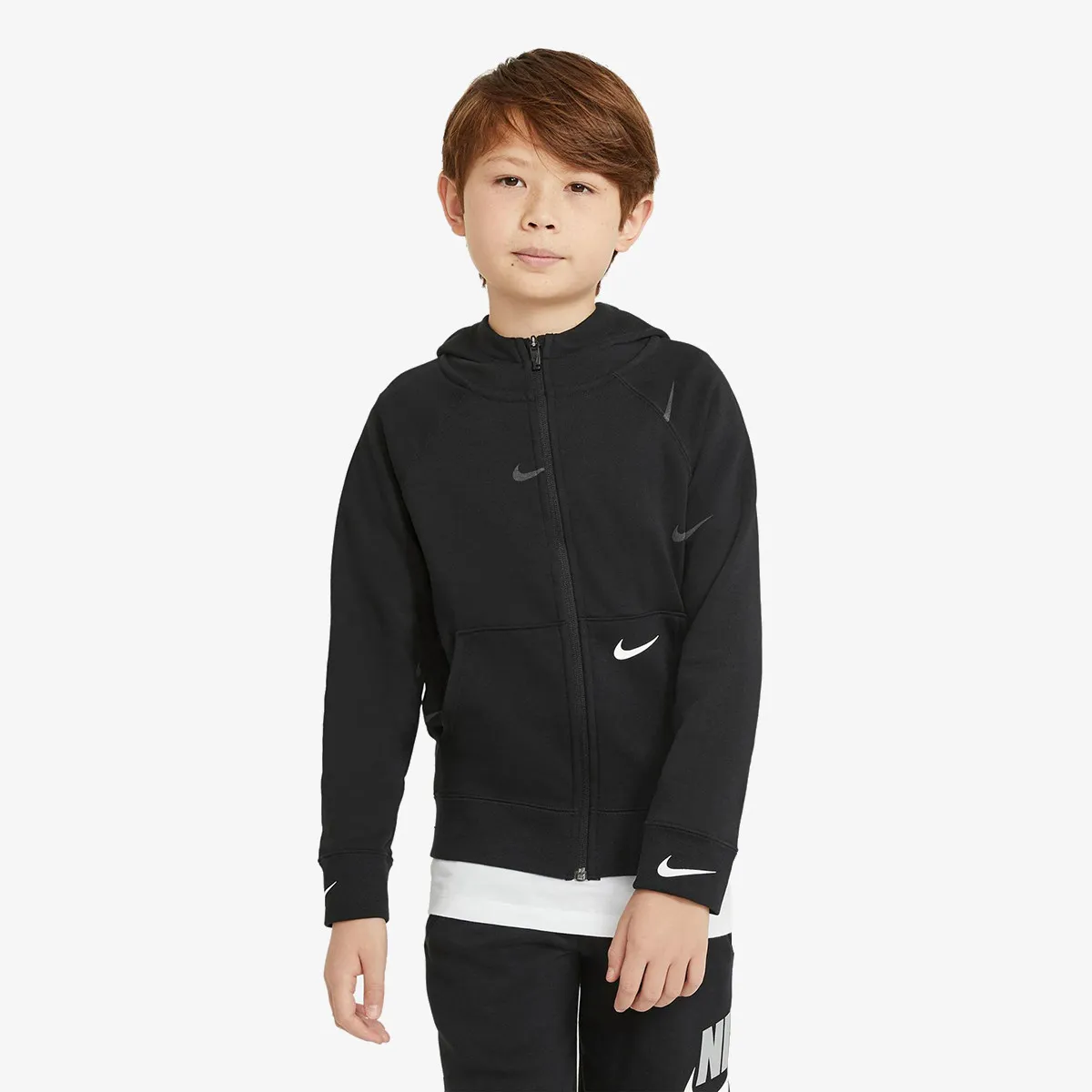 NIKE Dukserica B SWOOSH FLC FZ