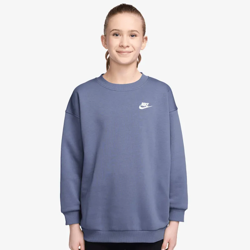NIKE Dukserica G NSW CLUB FLC OVRSZD CREW LBR