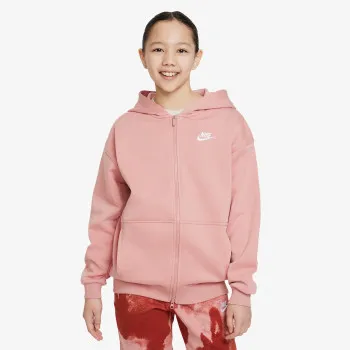 NIKE Dukserica G NSW CLUB FLC OVRSZD FZ LBR 