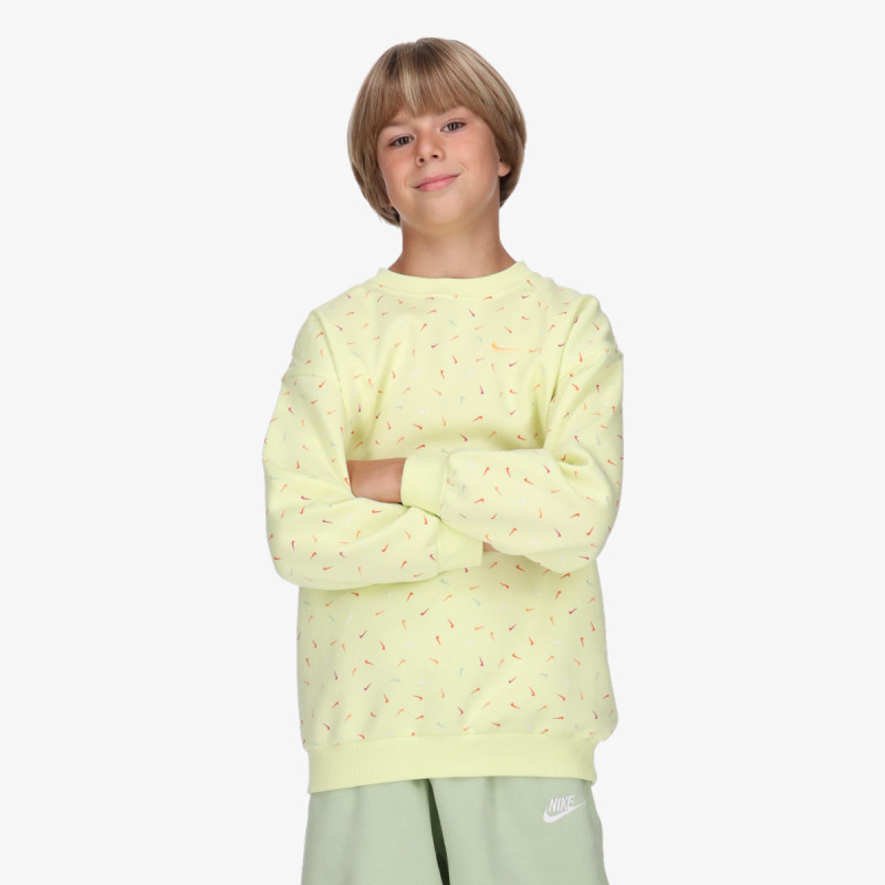 NIKE Dukserica G NSW CLUB FLC OVRSZD CRW LOGO