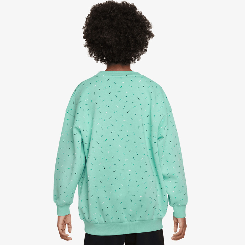 NIKE Dukserica G NSW CLUB FLC OVRSZD CRW LOGO