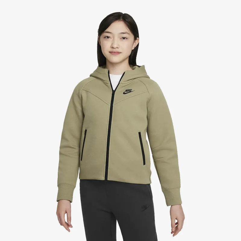 NIKE Dukserica G NSW TCH FLC HD FZ LS