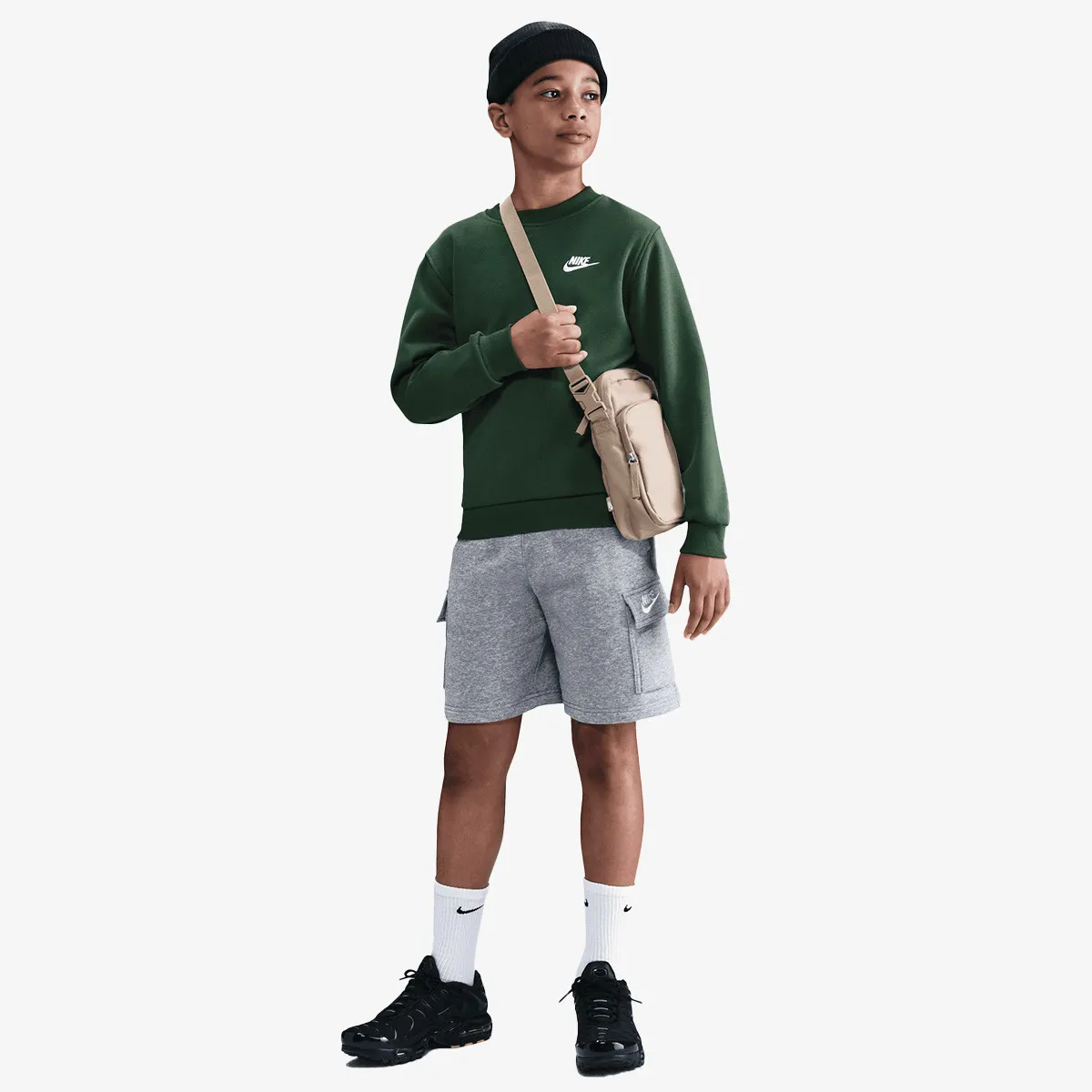 NIKE Dukserica K NSW CLUB FLC CREW LS LBR