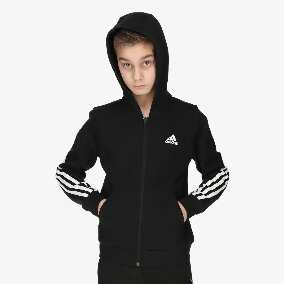 ADIDAS Dukserica 3-STRIPES DOUBLEKNIT FULL-ZIP HOODIE 