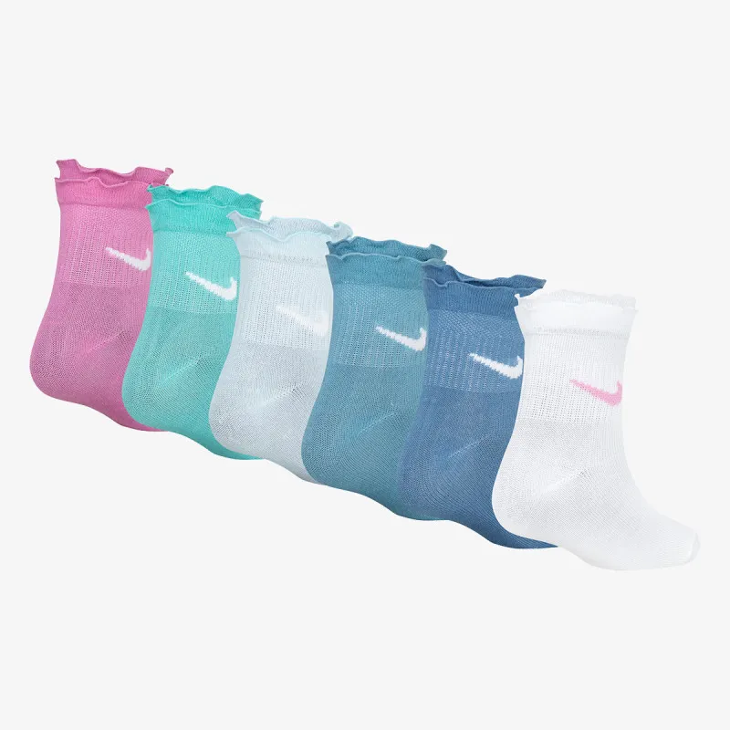 NIKE ČARAPE NHG GIRLS 6PK RUFFLE ANKLE SOC