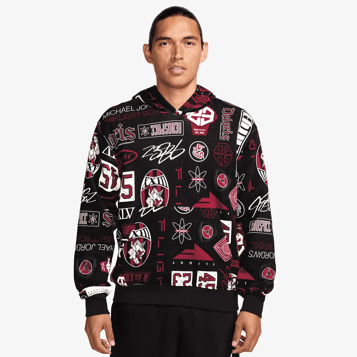 NIKE Dukserica M J ESS AOP FLC PO 