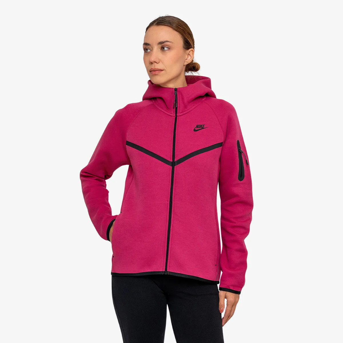 NIKE Dukserica W NSW TCH FLC WR FZ HDY 2 