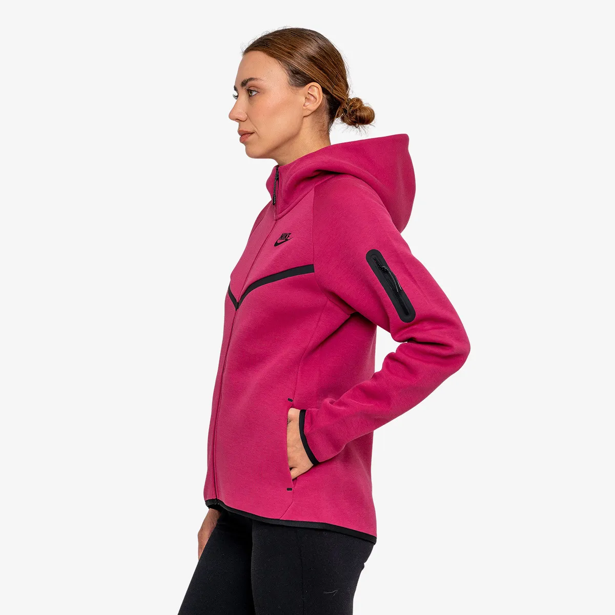 NIKE Dukserica W NSW TCH FLC WR FZ HDY 2 