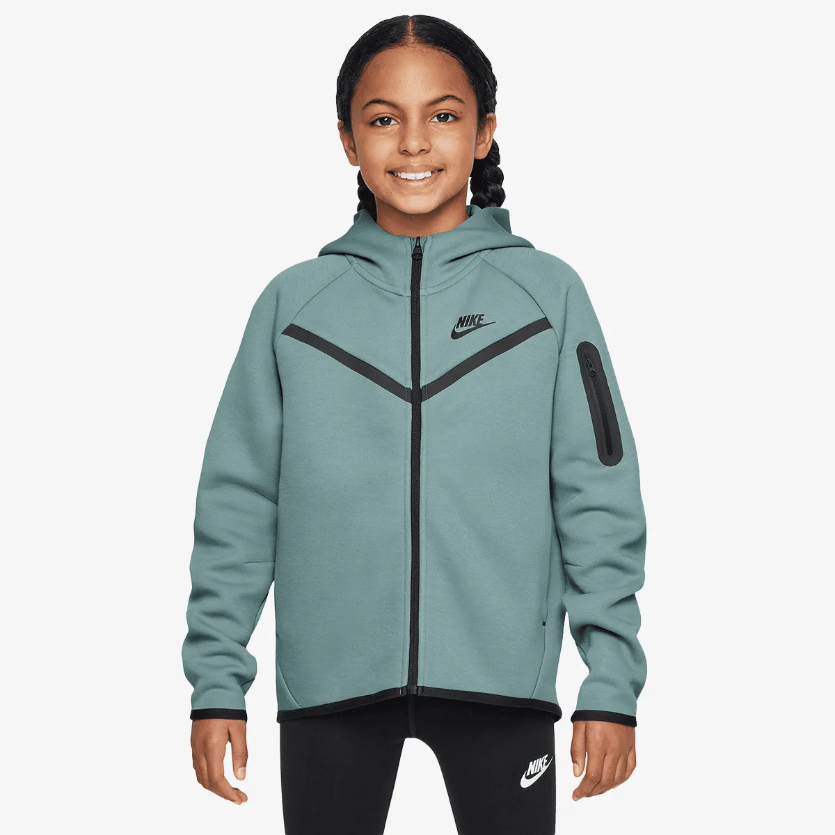 NIKE Dukserica G NSW TCH FLC HD FZ LS - PD