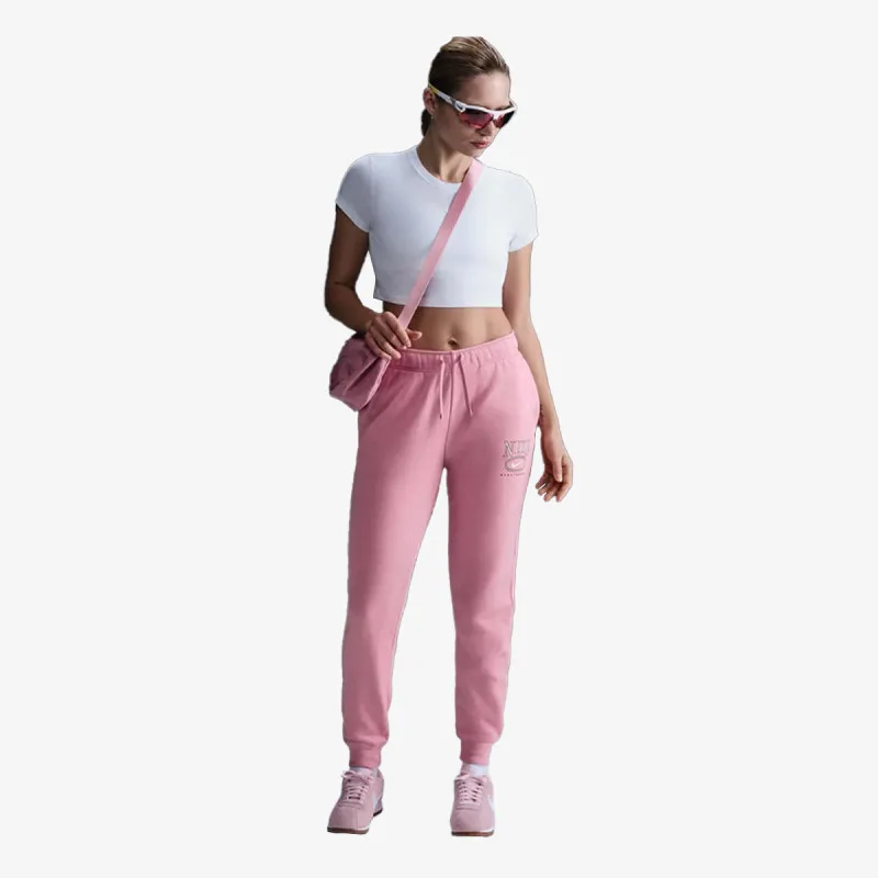 NIKE Donji deo trenerke W NSW CLUB FLC MR GFX STD PANT