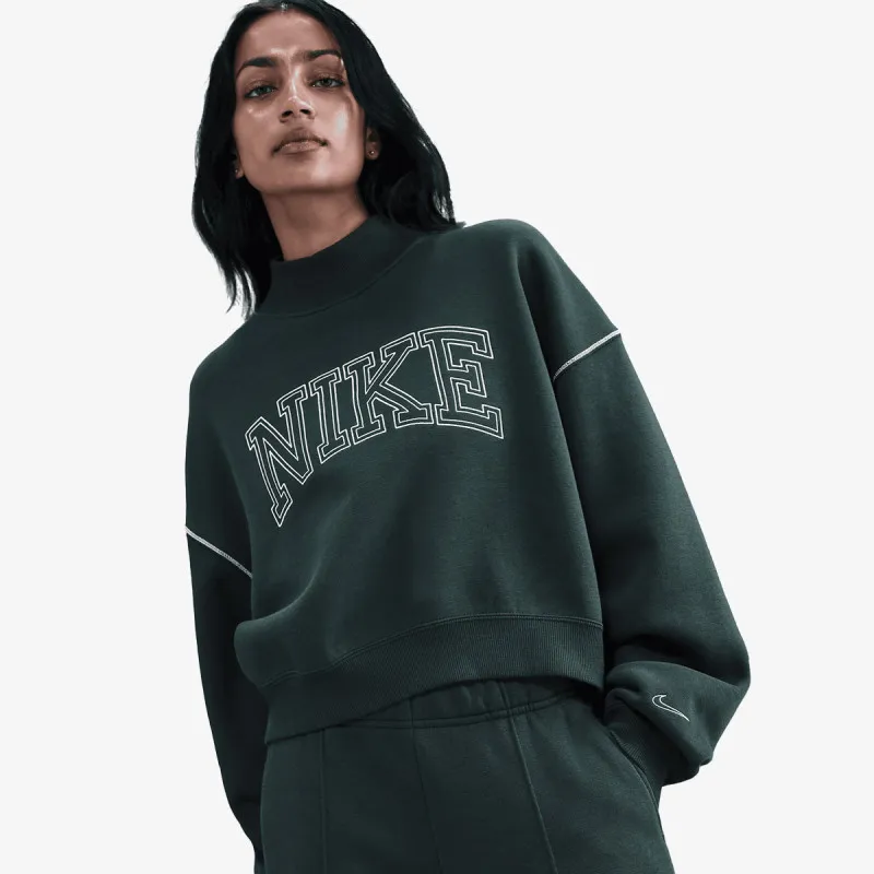 NIKE Dukserica W NSW PHNX FLC LOGO MOCK NECK