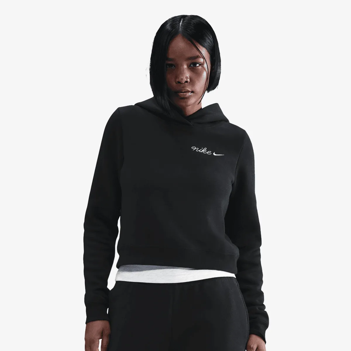 NIKE Dukserica W NSW PHNX FLC SHRUNKEN HOODIE