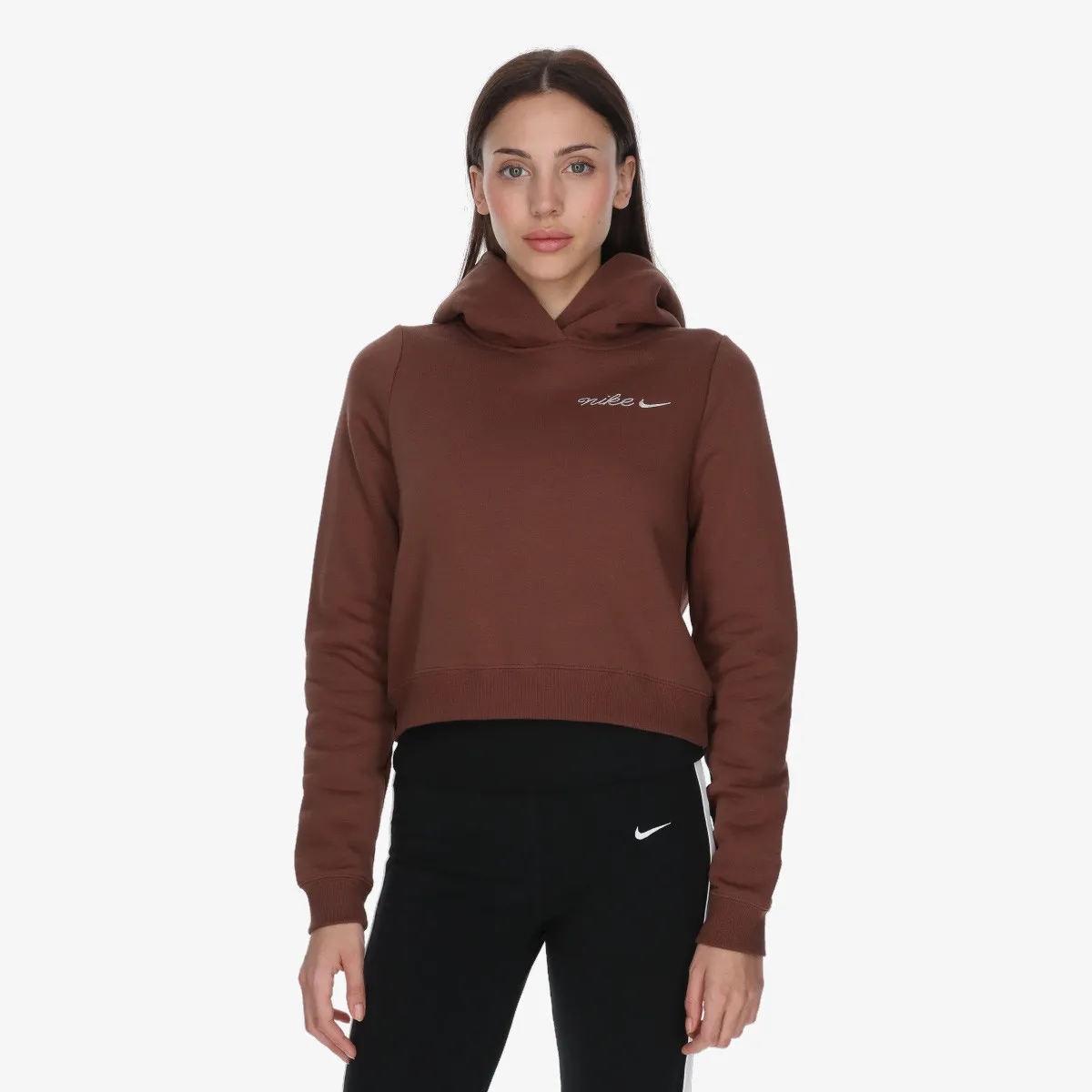 NIKE Dukserica W NSW PHNX FLC SHRUNKEN HOODIE