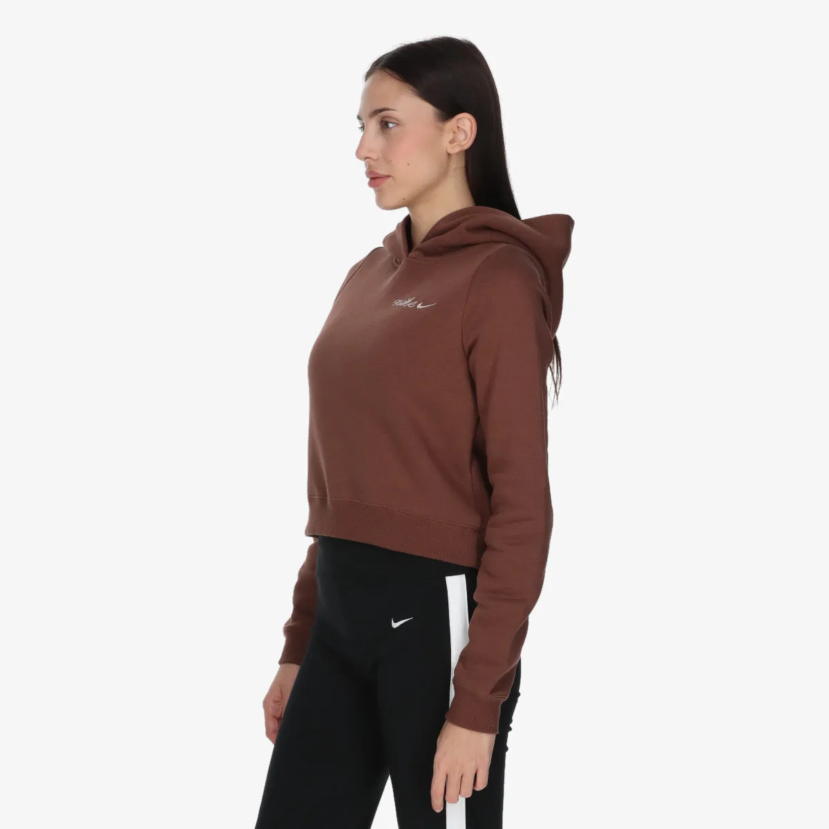 NIKE Dukserica W NSW PHNX FLC SHRUNKEN HOODIE