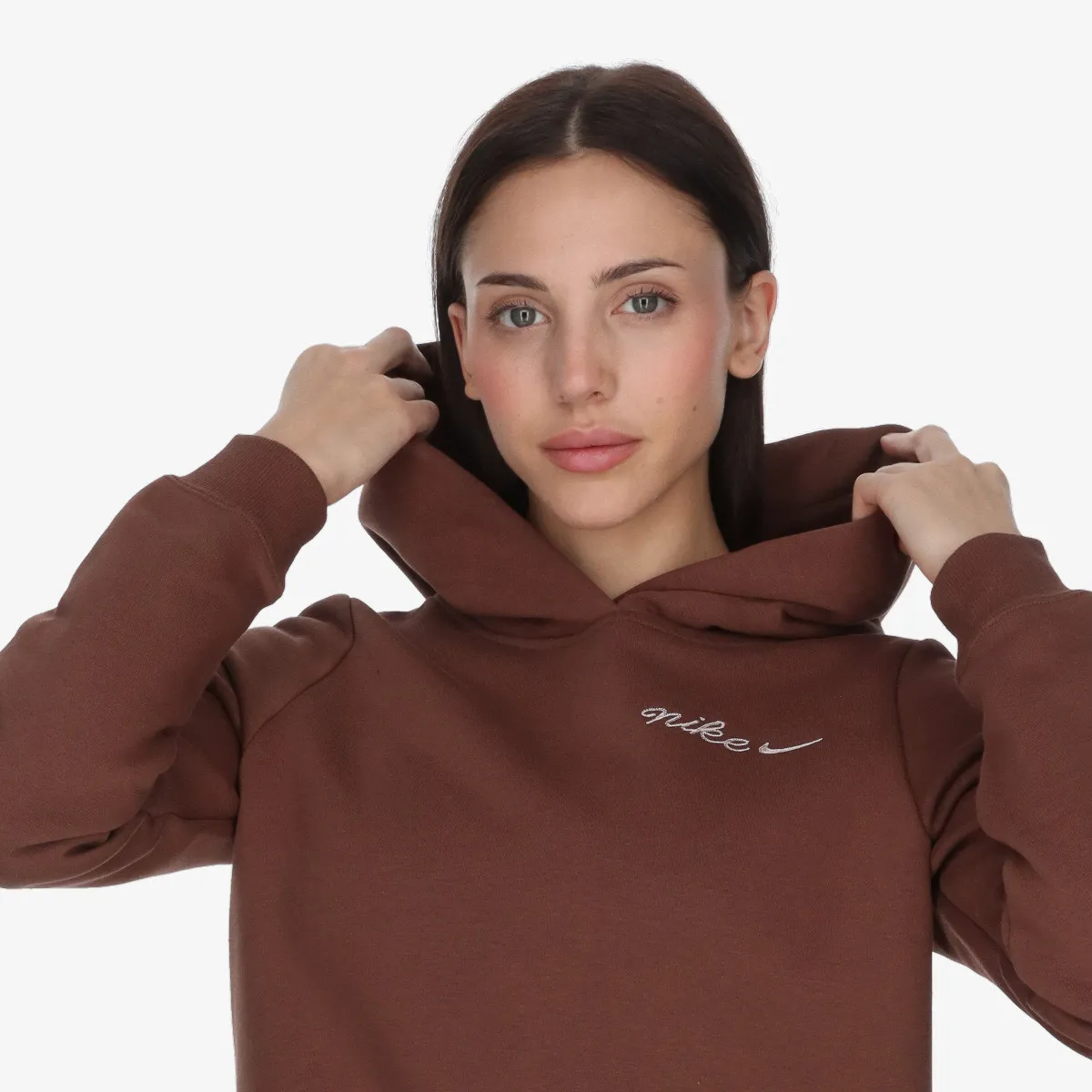 NIKE Dukserica W NSW PHNX FLC SHRUNKEN HOODIE