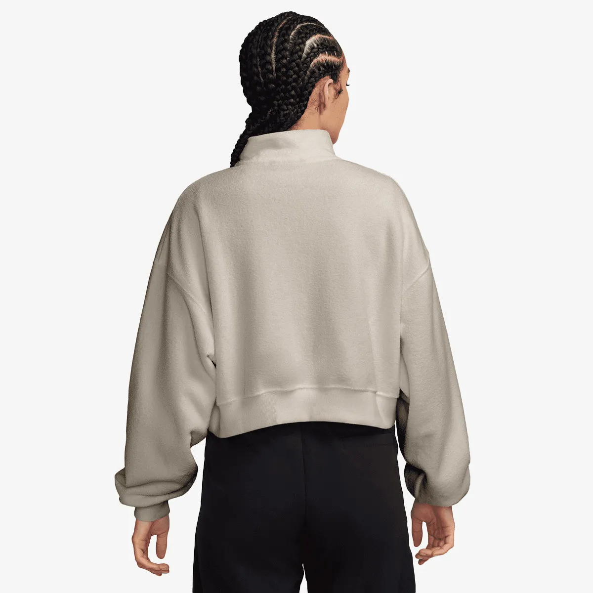 NIKE Dukserica W NK STDO FLC PLSH OS CRP QZ 