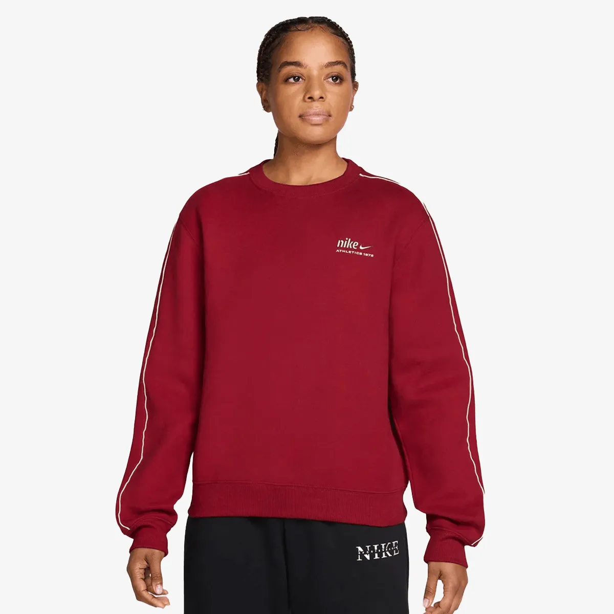 NIKE Majica dugih rukava W NK STDO FLC MW STD AD CREW 