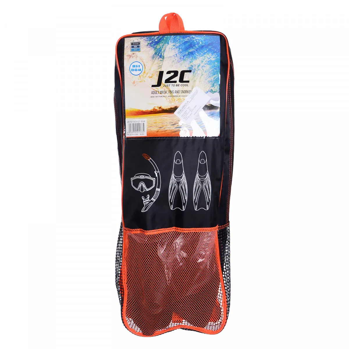 J2C Maska i peraja SET MASK, SNORKEL AND FINS
