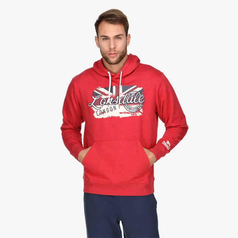 LONSDALE Dukserica LONSDALE RETRO FLAG HOODY