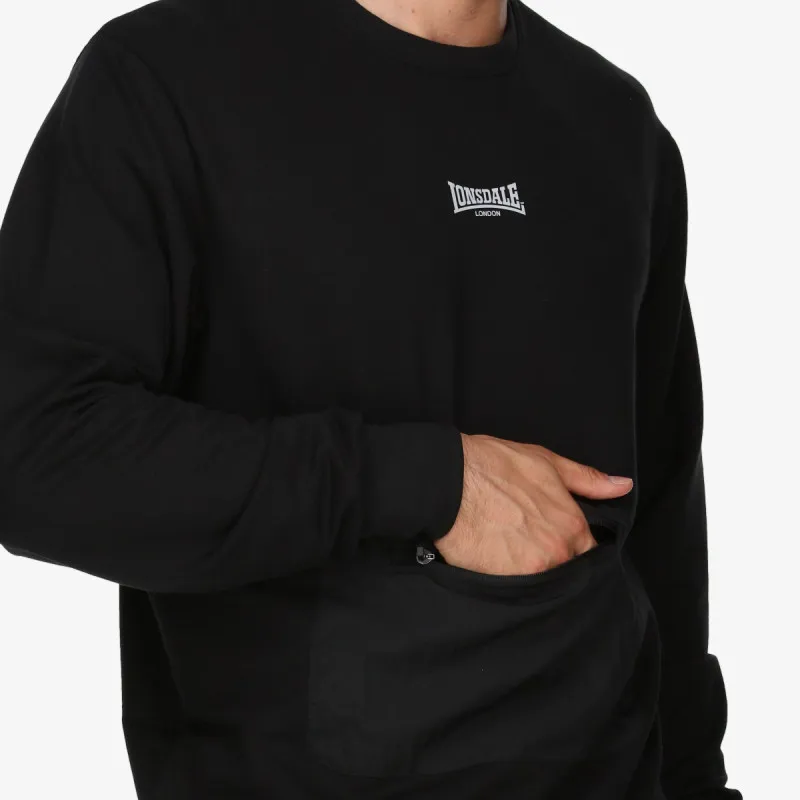 LONSDALE Dukserica Black 