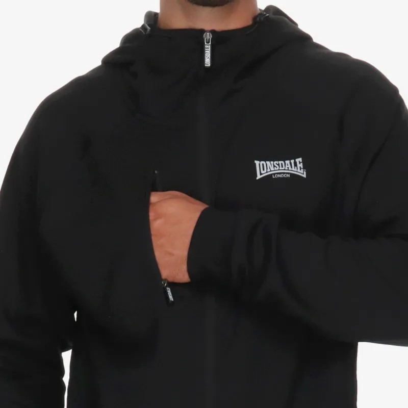 LONSDALE Dukserica Black Full Zip Hoody II 