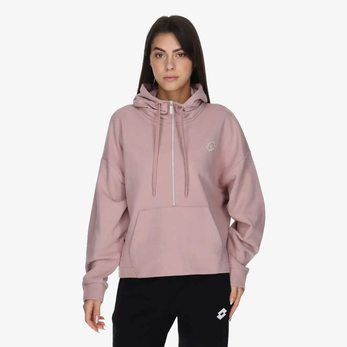 LOTTO Dukserica GOLDEN LOGO HALF ZIP HOODY