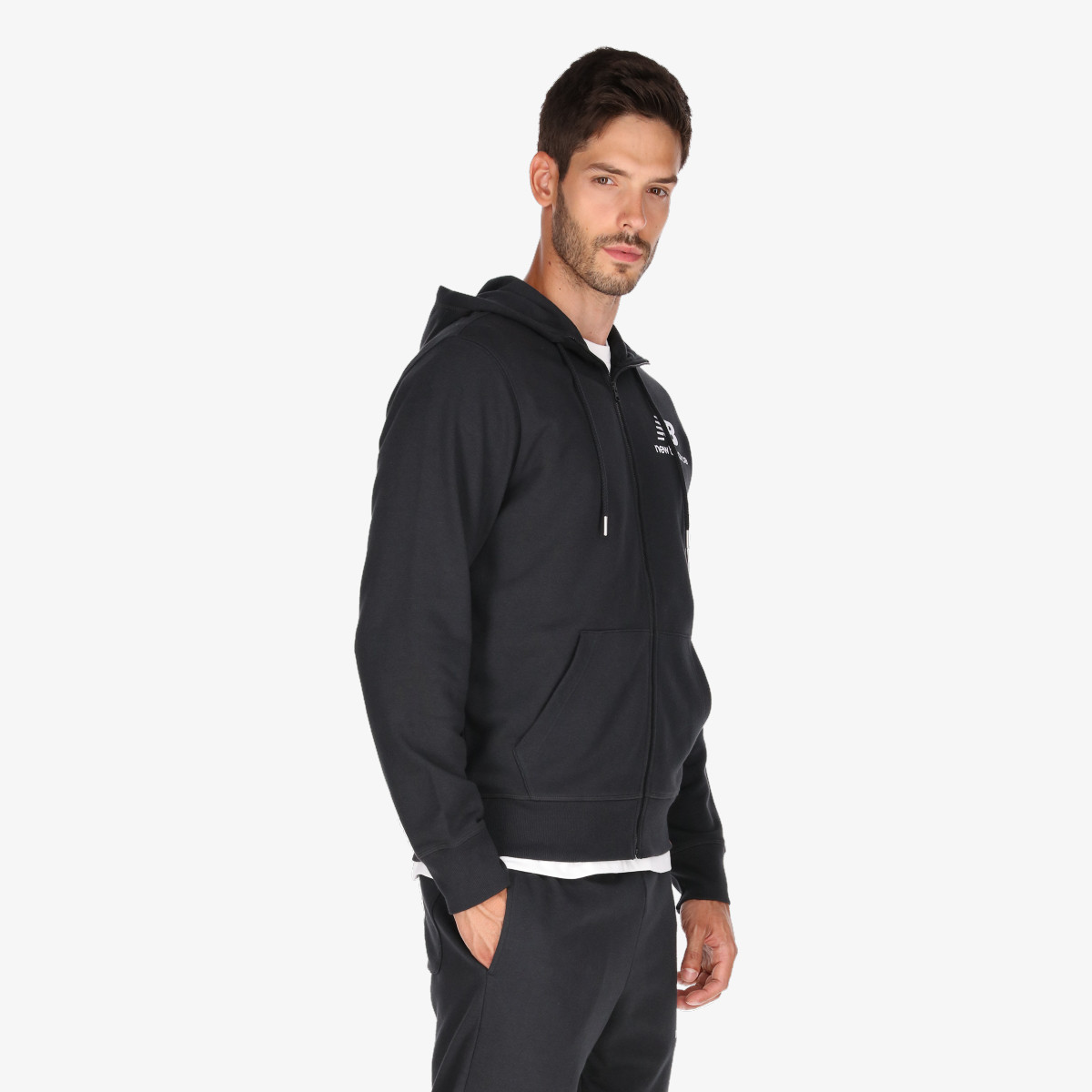 NEW BALANCE Dukserica ESSENTIALS STACKED FULL ZIP HOODIE