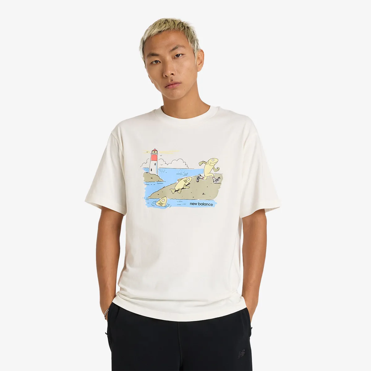 NEW BALANCE Majica Athletics Running Fish T-Shirt
